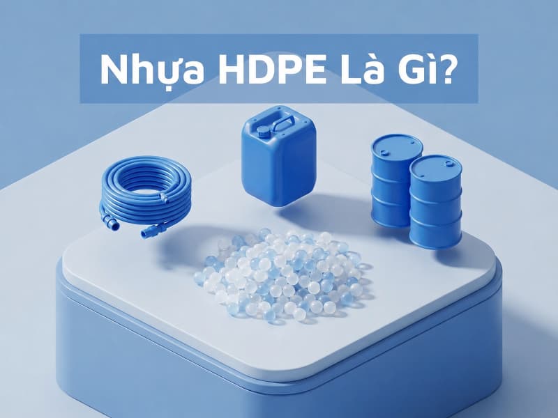 Tổng quan nhựa HDPE – loại nhựa nhiệt dẻo mật độ cao có độ bền vượt trội và ứng dụng đa dạng.