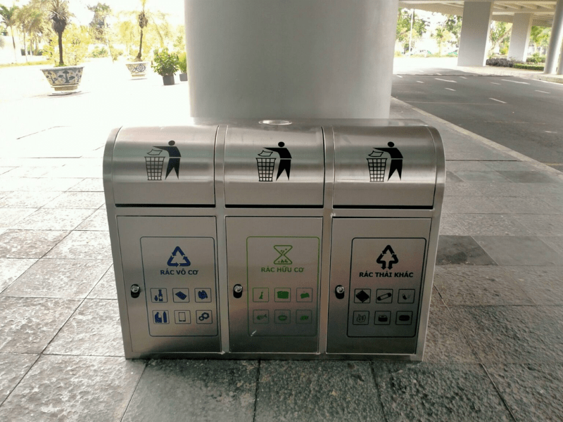 Đặc điểm nổi bật của thùng rác inox 3 ngăn