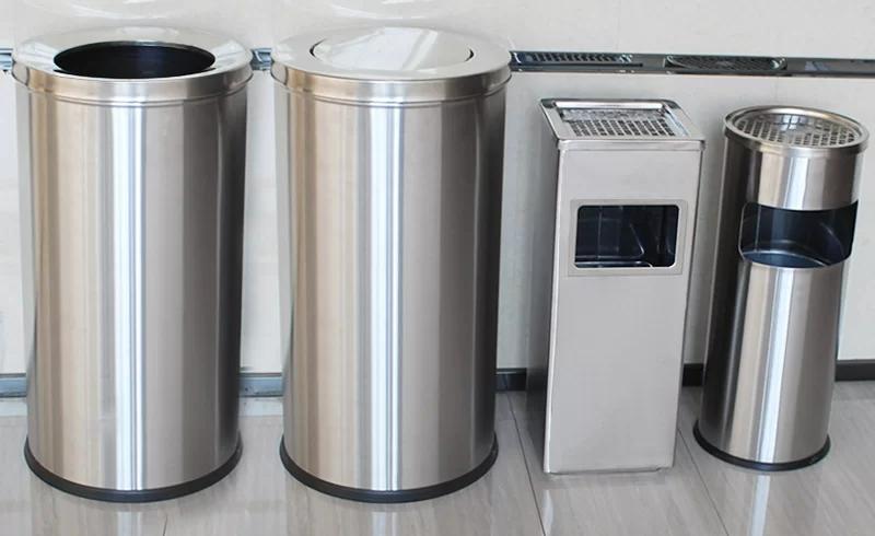 Thùng rác inox có khả năng chống ăn mòn, hạn chế rỉ sét, độ bền cao