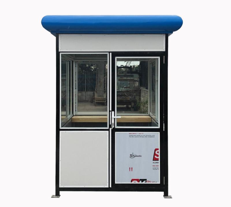 Bốt bảo vệ Khánh Hòa khung thép, nhôm kính nhỏ gọn, phù hợp cổng ra vào công trình