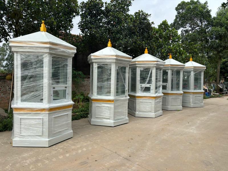Bốt bảo vệ Quảng Ngãi dạng lục giác, thiết kế thẩm mỹ cao, phù hợp khu đô thị, resort và cơ quan