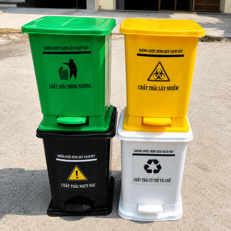 Thùng chứa chất thải nguy hại đạp chân 15L, 20L