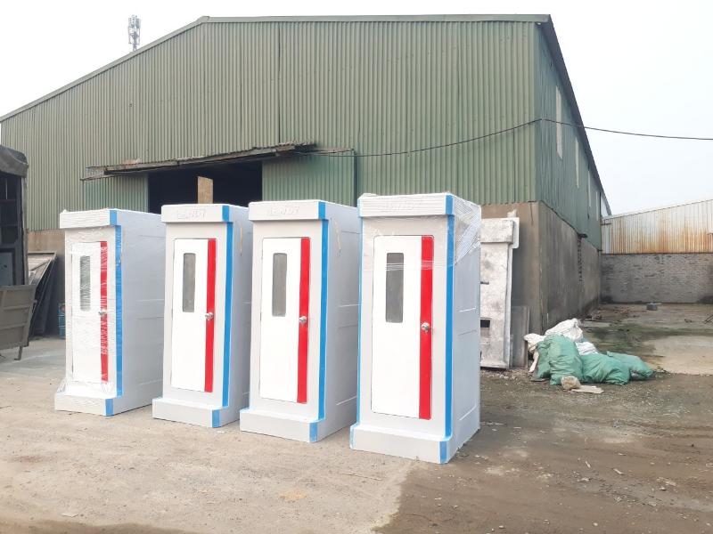 Mẫu nhà vệ sinh lưu động tại hà nội dạng cabin đơn, thiết kế nhỏ gọn và thuận tiện vận chuyển