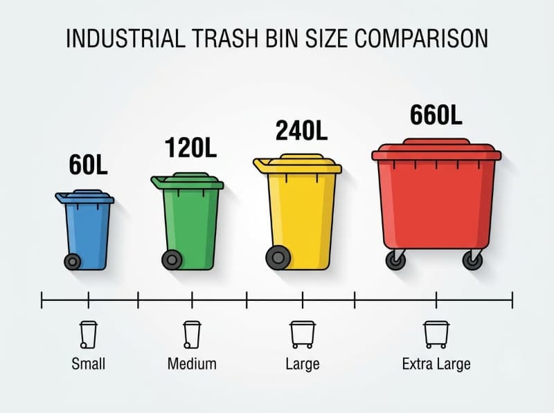 Đa dạng dung tích từ 60L đến 660L đáp ứng từng nhu cầu sử dụng tại văn phòng hay kho xưởng.