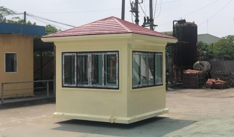 Mẫu bốt bảo vệ kích thước 1.5x1.5m khung thép ốp composite lắp đặt cho khu công nghiệp tại Cà Mau