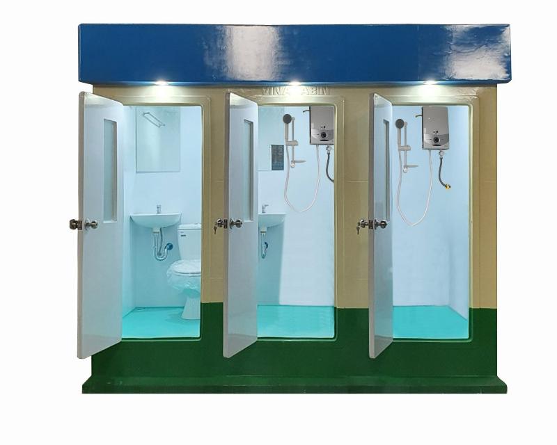 Nhà tắm công cộng TPHCM 3 buồng tích hợp khu vệ sinh và phòng tắm, đáp ứng nhu cầu sử dụng linh hoạt
