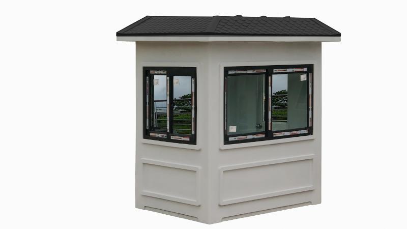 Bốt bảo vệ Khánh Hòa composite mái chóp có kiểu dáng gọn đẹp, phù hợp khu đô thị và khu nghỉ dưỡng