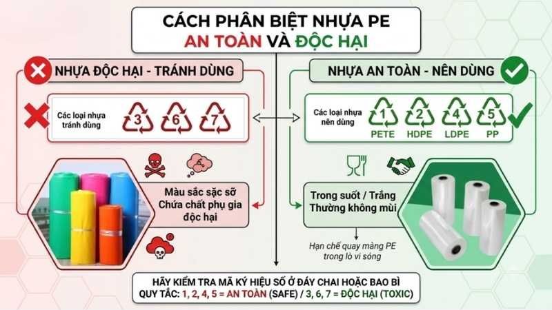 Cảnh báo độ an toàn khi sử dụng sản phẩm từ nhựa PE