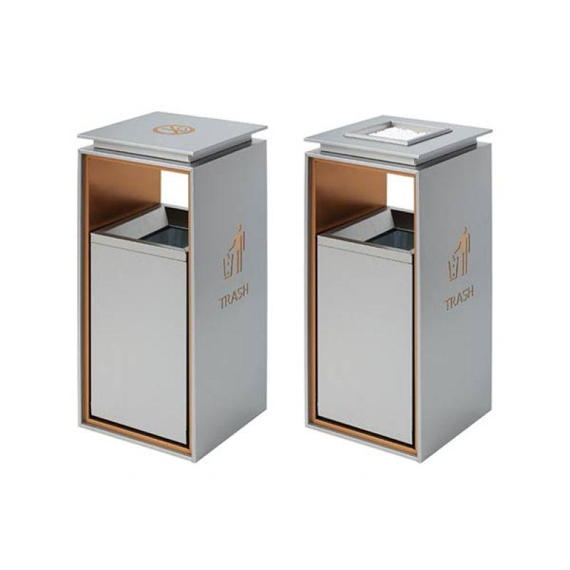 Thùng rác Inox tích hợp gạt tàn sang trọng