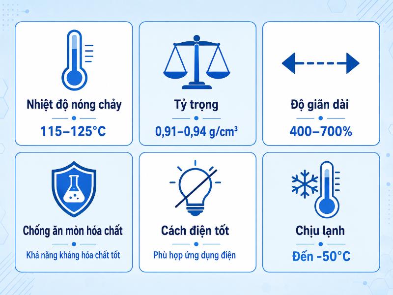 Nhờ độ giãn dài cao và khả năng đàn hồi, LLDPE giúp cabin chịu lực, chống va đập tuyệt vời trong thực tế. 
