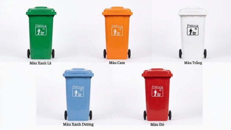 Quy định về màu sắc thùng rác Y tế & Công cộng (Chuẩn Luật) 2 Các loại màu sắc phù hợp cho loại thùng rác Công Cộng và Khu Công Nghiệp