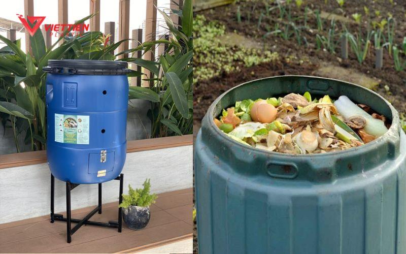 Thùng xoay ủ rác 360 độ