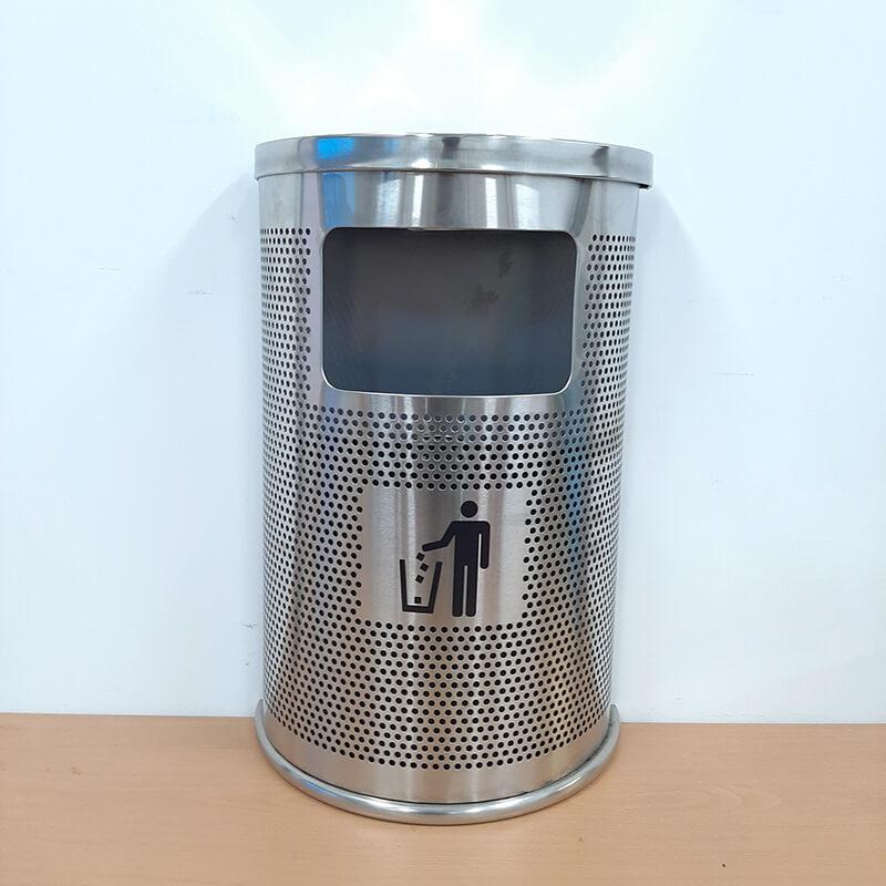 Thùng Rác Inox Gạt Tàn – Tròn, Vuông, Inox 304 Chính Hãng | CNC Thành Đạt 14 thung-rac-inox-hinh-ban-nguyet-2