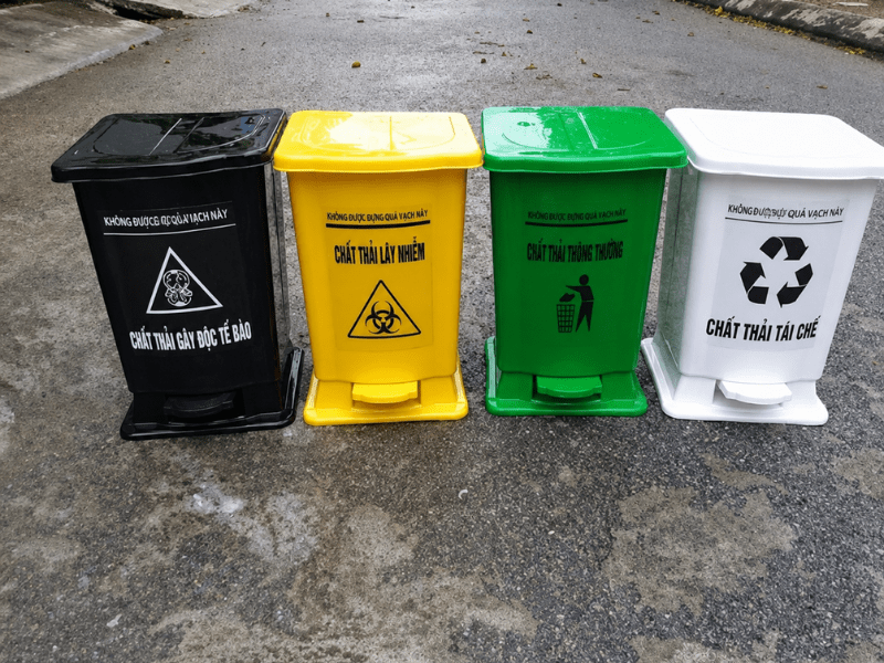 Tiêu chuẩn màu sắc thùng rác y tế