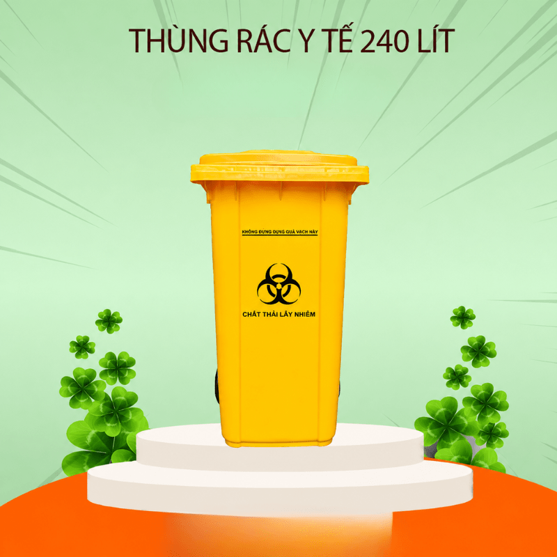 Thông số kỹ thuật thùng rác y tế 240 lít