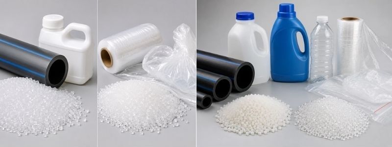 Sự khác biệt về độ cứng vững giữa ống nhựa HDPE công nghiệp và tính dẻo dai của màng bọc nhựa LDPE