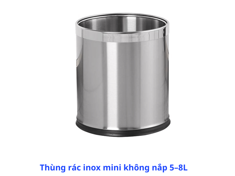 Thùng Rác Inox Không Nắp 201/304: Mẫu Đẹp, Giá Xưởng 2026 8 1