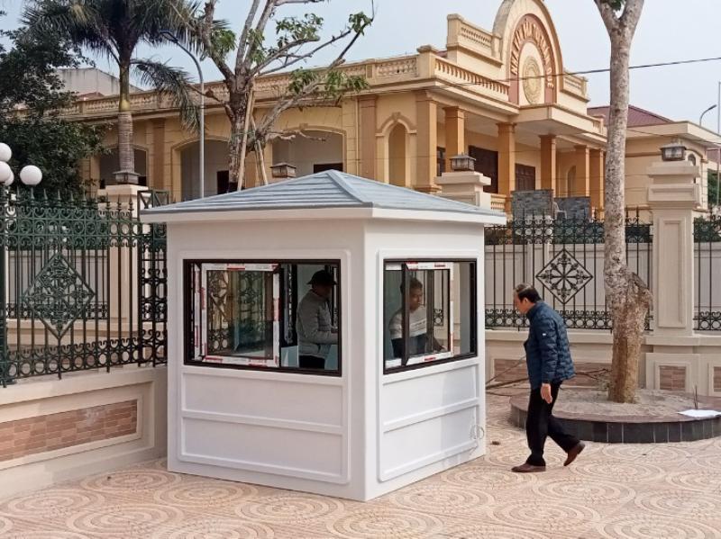 Bốt bảo vệ tây ninh mái dốc, kiểu dáng trang nhã, phù hợp khu đô thị và biệt thự