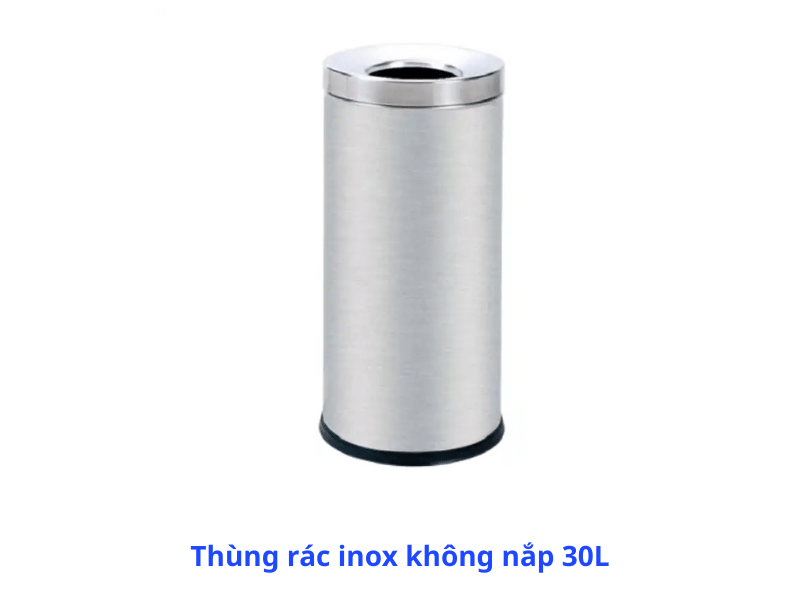 Thùng Rác Inox Không Nắp 201/304: Mẫu Đẹp, Giá Xưởng 2026 11 Thùng rác inox không nắp 30L