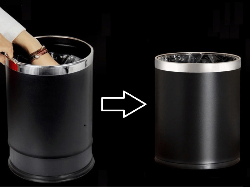 Thùng Rác Inox Không Nắp 201/304: Mẫu Đẹp, Giá Xưởng 2026 14 Thùng rác inox 2 lớp không nắp