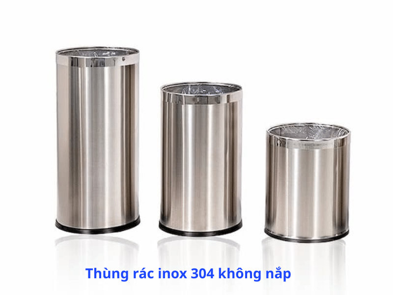 Thùng Rác Inox Không Nắp 201/304: Mẫu Đẹp, Giá Xưởng 2026 15 Thùng rác inox 304 không nắp