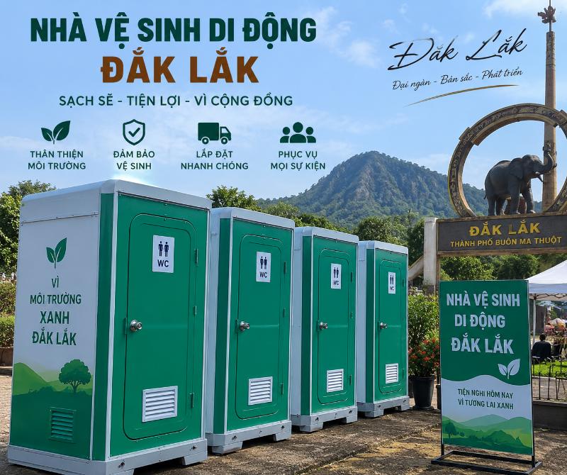Nhà vệ sinh di động Đắk Lắk tiện lợi, sạch sẽ, phù hợp công trường, sự kiện và khu công cộng
