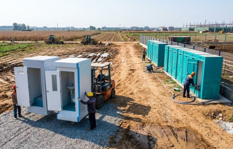 Lắp đặt nhà vệ sinh di động phục vụ công trường và nông trường tại Gia Lai