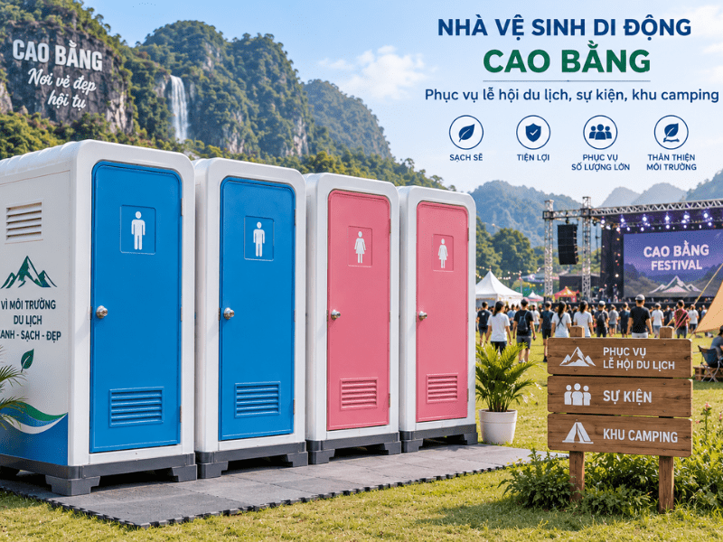 Nhà vệ sinh di động Phục vụ lễ hội du lịch, sự kiện, khu camping