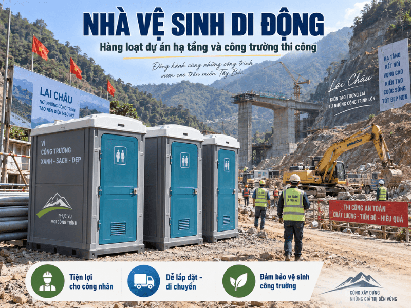 Nhà vệ sinh di động công trường thi công
