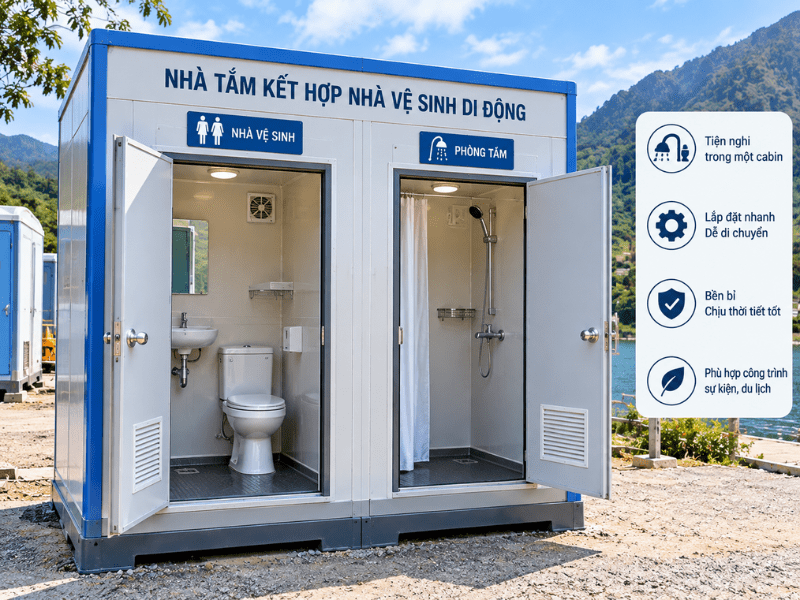 Nhà tắm kết hợp nhà vệ sinh di động