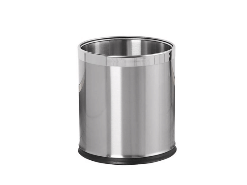 Thùng rác inox tròn không nắp