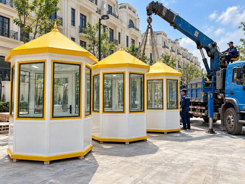 Chốt Gác Bảo Vệ Hình Lục Giác: Báo Giá Từ 20 Triệu 10 Mẫu chốt gác bảo vệ lục giác mái chóp viền vàng gold, thân composite liền khối có khả năng chống thấm và chống ăn mòn hiệu quả.