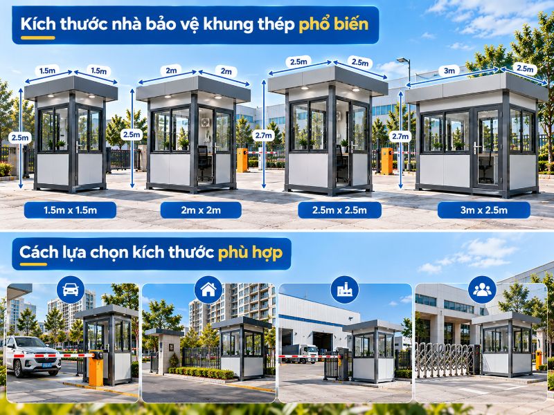 Lựa chọn kích thước cabin phù hợp giúp tối ưu hóa không gian làm việc và tiết kiệm ngân sách.