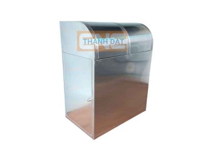 Thùng rác inox 2 ngăn nắp lật