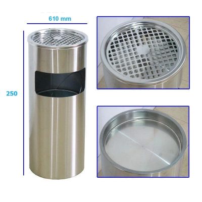 Thùng rác inox gạt tàn