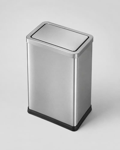 thùng rác inox vuông 3