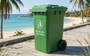 Thùng rác nhựa Composite FRP cốt sợi thủy tinh nguyên sinh sở hữu khả năng chống tia UV, chịu lực ép cực tốt và không bị lão hóa.