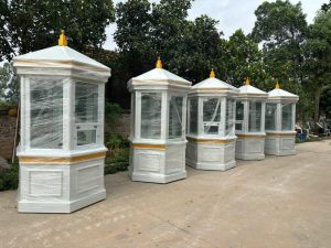 Bốt bảo vệ Quảng Ngãi dạng lục giác, thiết kế thẩm mỹ cao, phù hợp khu đô thị, resort và cơ quan