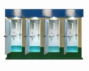Mẫu nhà tắm công cộng TPHCM 4 buồng giúp tăng công suất phục vụ tại công trường và khu công cộng
