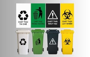 Quy định cụ thể về màu sắc và logo cho từng loại thùng rác Y Tế