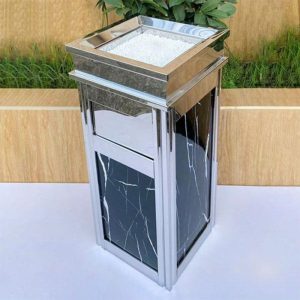 thùng-rác-đá-hoa-cương-đen-inox-trắng-