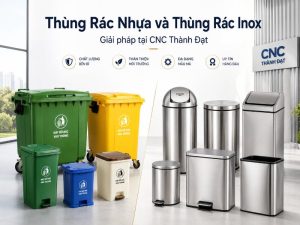 CNC Thành Đạt chuyên cung cấp đa dạng các mẫu thùng rác nhựa và thùng rác inox chất lượng cao, đáp ứng từ nhu cầu bán lẻ đến các dự án lớn.
