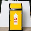 Thùng rác thép sơn tĩnh điện có lớp phủ bền chắc, giúp chống ăn mòn và gỉ sét hiệu quả