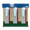 Nhà vệ sinh inox công cộng 3 buồng 8 Nhà vệ sinh công cộng inox 3 buồng được sử dụng tại công viên, trường học, bến xe…
