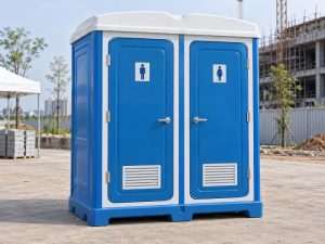 Cabin vệ sinh 2 buồng giúp tiết kiệm diện tích và đảm bảo không gian riêng tư cho nam, nữ tại các điểm tập kết đông người.